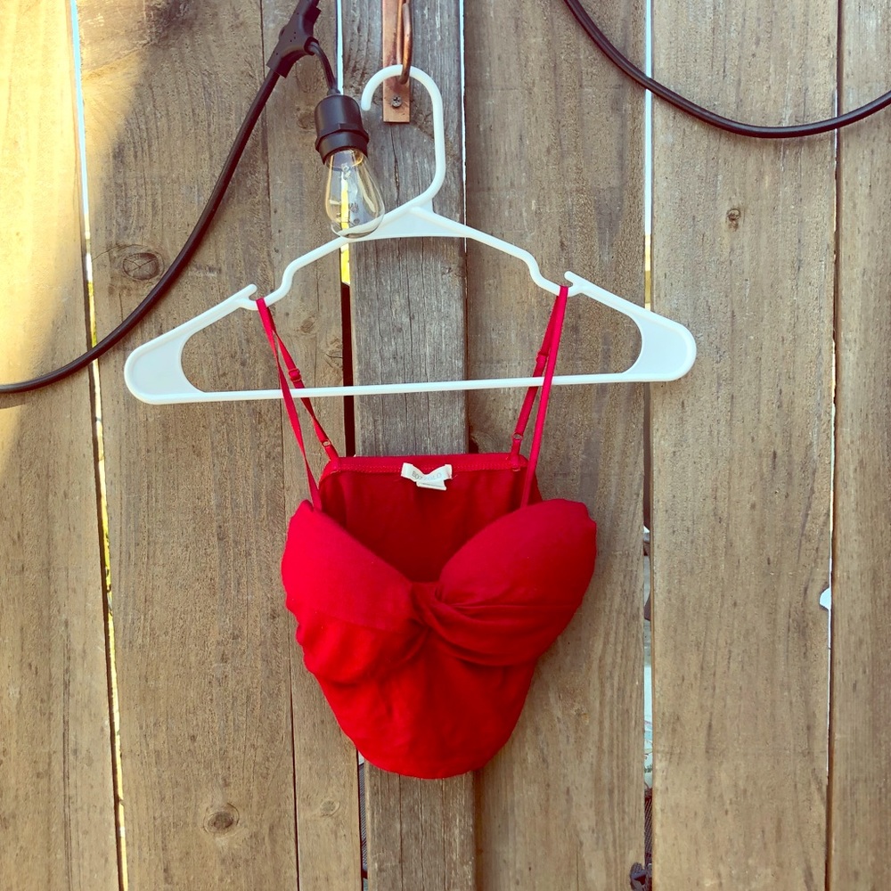 Red crop top